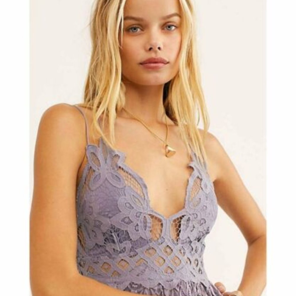 Free People Adella Burnout Purple Mini Slip Dress Size Small